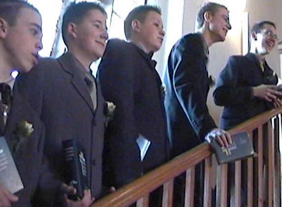 Die Mnner auf der Treppe